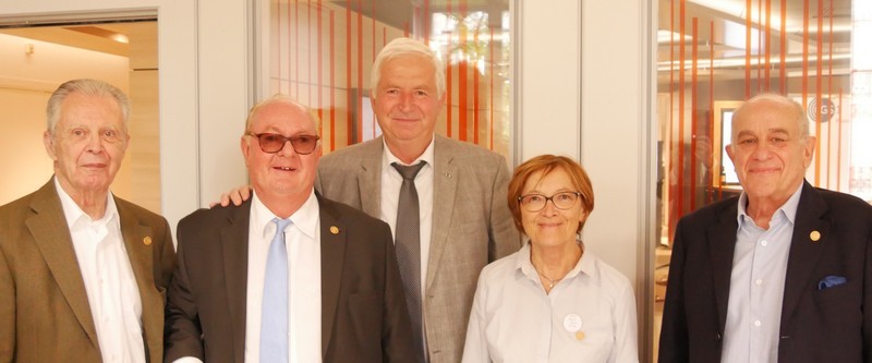 Claude Brosselin, Alain Metton, Michel-Alexandre Bailly, Thérèse Angué et Alain Metton